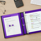 Staples - Reliure Better Binder, 1 po, mauve-Les anneaux en D se ferment solidement, permettant aux pages de se tourner facilement