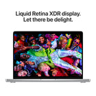 Apple - MacBook Pro 14 po - M5 Pro - CPU 18 cœurs - SSD 2 To - Mémoire 24 Go - Argent-Écran pro éclatant - L'écran Liquid Retina XDR 14,2 po affiche des pics de luminosité à 1 600 nits, jusqu'à 1 000 nits de luminosité en continu et un contraste de 1 000 000:1