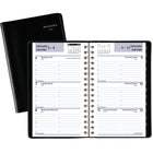 AT-A-GLANCE - Cahier de rendez-vous hebdomadaire 2025 - 6 po H x 3 3/4 po l - Noir - Bilingue-Format des pages : 6 po H x 3 3/4 po l