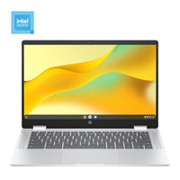 HP - x360 14 po Chromebook avec 3 mois d'abonnement à Gemini Advanced - Intel Processor N100 - 128 Go de UFS - 4 Go RAM - Chrome OS-Processeur Intel N100 : Obtenez les performances et les graphismes dont vous avez besoin avec un processeur Intel à un prix abordable pour vous connecter, apprendre et jouer n’importe où.