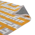 Modway - Nahia Labyrinthe géométrique Tapis de 5 pi l x 8 pi L - Ivoire gris clair et jaune banane-Résistant aux taches / Facile à nettoyer