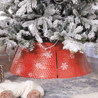 HOMCOM - Collerette de sapin de Noël 26" ronde - décoration de fête-Fabriqué en acier sélectionné avec un revêtement électrophorétique et un revêtement en poudre 