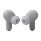 JBL - Live Beam 3 Écouteurs intra sur tige sans fil avec réduction de bruit - Argent-Six microphones à formation de faisceaux réduisent le vent et les interférences afin que vous puissiez toujours communiquer avec clarté. Vous pouvez créer votre propre environnement d'appel grâce aux niveaux sonores ambiants personnalisés de Personal Sound Amplification. Un égaliseur vocal et un optimiseur de niveau vocal vous donnent un contrôle total non seulement sur le son que vos interlocuteurs entendent, mais égalemen