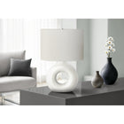 Monarch Specialties - Luminaire - 24 po H Lampe De Table - Céramique Blanche - Abat-Jour Ivoire / Crème - Contemporain - Moderne-Un interrupteur rotatif marche/arrêt pratique permet de faire fonctionner une ampoule de 100 W (non incluse) pour éclairer instantanément un salon, un bureau ou une chambre