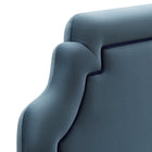 Modway - Magnolia Taille Velvet Performance Résistant aux Taches Tête de lit King Size - Bleu Cadet-7