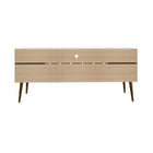 Manhattan Comfort - Meuble TV Bradley 62,99 po style Mid-Century Modern - Blanc et Brun Rustique-10