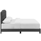 Modway - Amelia Tissu rembourré Lit plein, Gris-Sommier requis (non inclus)
