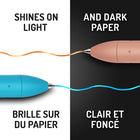 Paper Mate - Stylos gel InkJoy Rétractable, stylos métalliques, rétractables, pointe moyenne (0,8 mm), couleurs assorties, 10 unités-L’encre exceptionnellement lisse garde les idées à venir sur la page