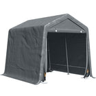 Outsunny - Tente de stockage de jardin 9,2 'x 7,9', abri à vélos robuste, gris foncé-Conception spacieuse, idéale pour garder au sec votre voiture, votre vélo ou d'autres pièces 
