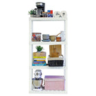 Oskar - Étagère de rangement à 4 niveaux - 14 po x 30 po x 57 po - blanc-Comprend quatre étagères de 16 po de hauteur fixe