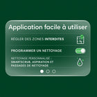iRobot - Ensemble de lavage automatique Roomba Plus 405-Contrôle en 3 façons. Faites une demande à votre assistant vocal (Fonctionne avec les appareils prenant en charge Alexa, Siri et l’Assistant Google) préféré, appuyez simplement sur l’application Roomba Home conviviale ou appuyez sur les boutons du robot pour commencer un nettoyage