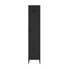 Manhattan Comfort - Armoire de rangement individuelle moderne Naomi 15 po avec casier - Noir-Armoire de rangement simple moderne style casier parfaite pour une utilisation dans le garage