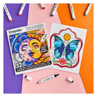 Crayola - Cahier à Colourier pour adultes de 32 p. - Mercure rétrograde-Une façon relaxante de profiter d'un moment loin des écrans et de renouer avec votre univers intérieur
