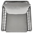 Manhattan Comfort - Ensemble de conversation moderne Portofino pour patio, 4 personnes avec table basse - Gris - Ensemble de 4-27,95 po L x 49,61 po l x 29,53 po H