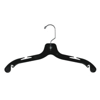 Cintres supérieurs lourds d’Eddie’s Hang–Up Display Ltd., 17 po, noirs, paquet de 100-Cintre supérieur de 17 po