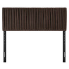 Modway - Eloise Velours de performance résistant aux taches Tête de lit complète, Marron chocolat-Positions de montage ajustables en hauteur