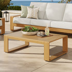 Modway - Lirienne Terrasse extérieure Faux bois d’aluminium Table basse - Naturel-Conception en faux bois