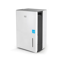 BLACK+DECKER - Déshumidificateur de 280 pi² pour espaces moyens à grands-Le déshumidificateur idéal pour les sous-sols, les salles de bain et les placards de la maison - Le réservoir d'eau amovible de 6,34 pintes élimine jusqu'à 22 pintes d'eau de l'air par jour et déshumidifie les pièces jusqu'à 280 pieds carrés (normes DOE 2019) / 1 500 pieds carrés (normes DOE 2012), offrant un contrôle de l'humidité dans la cave, le camping-car, le bateau, le garage et la chambre. Silencieux à 52 dB. Certifié UL Safety 