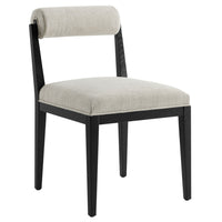 Modway - Kai Tissu Chaise à manger - Linen Black-Cadre et pieds en bois de frêne