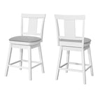 Monarch Specialties - 1233 Tabouret De Bar - 39"H Comptoir/Pivotant/Blanc - Paquet de 2-1