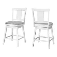 Monarch Specialties - 1233 Tabouret De Bar - 39"H Comptoir/Pivotant/Blanc - Paquet de 2-1