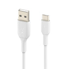 Belkin - Câble USB-A vers USB-C - 1 m - Blanc -UNE DURABILITÉ SUPÉRIEURE : Le câble Belkin BoostCharge a été testé pour résister à plus de 8 000 plis, et est plus durable qu'un câble USB-C classique.