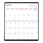 Brownline - 2027 agenda de poche mensuel 18 mois avec reliure piqûre à cheval – 6 1/2 po x 3 1/2 po – couleurs assorties-Un mois sur deux pages, un bloc par jour