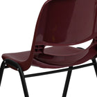 Flash Furniture – Chaises empilables avec coque ergonomique, série Hercules, capacité de 880 lb, bourgogne-Le dossier ventilé permet la circulation de l'air