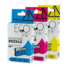 Ecoink - Cartouche de toner remanufacturée - HP 952XLC, 952XLM, 952XLY, 952XL, L0S61AN, L0S64AN, L0S67AN - Rendement élevé - Couleur (ensemble)-Couleur : Tricolore