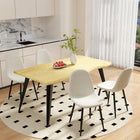 Homy Casa - Chaises d'accueil 4 places, tissu rembourré kaki-Parfait pour les tables de 30" à 36" : Idéal pour cuisines, appartements et bureaux.