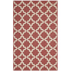 Modway - Cerelia Treillis marocains intérieurs et extérieurs Tapis de 5 pi l x 8 pi L - Rouge et beige-Tapis à treillis marocain
