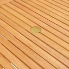 Modway - Hatteras 36 po Carré Terrasse extérieure Bois d’eucalyptus Table à manger, Naturel-Housse protecteur en métal doré