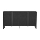 Manhattan Comfort - Novara 60" Buffet contemporain à 4 portes - Noir-Finition stratifiée aspect bois : aspect bois chaud et naturel avec une surface durable et facile à nettoyer