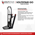 Voltstair - Go Diable Électrique Monte-Escaliers - Capacité 150 Lb-Freinage automatique et contrôle électronique de la vitesse améliorant la sécurité dans les escaliers