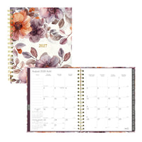 Blueline - Agenda Mensuel 17 Mois D’Août À Décembre - 9 1/4 po H x 7 1/4 po l - Motif Floral - Bilingue-17 mois, d’août à décembre