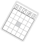 Cartes de bingo vierges Hygloss, blanches, 7-1/2" x 8-3/4", paquet de 36 -Contient 36 pièces