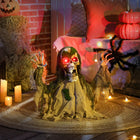 Outsunny - Halloween Squelette animé - décorations effrayantes d'Halloween-Les effets sonores et lumineux dynamiques créent une atmosphère immersive et terrifiante pour Halloween 