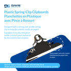 Davis Group - Planchettes à pince à ressort, format lettre, 9 po l x 12 po H – Bleues - 6 par paquet-Bleu