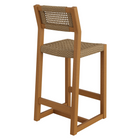 Modway - Reed 40 pouces Terrasse extérieure Bois de teck Tabourets de comptoir - Naturel-Assemblée requise