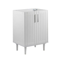 Modway - Augusta 24" Armoire de toilette de salle de bain (lavabo non inclus) - Blanc-Vanité de salle de bain moderne