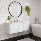 Modway - Vitality Évier simple 48" Vanette de salle de bain - Blanc blanc-Construction en MDF et panneau de particules