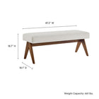 Modway - Lyra 47" Tissu tapis Banc - Ivoire-47 pouces