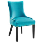 Modway - Marquis Performance Velvet Chaises de salle à manger Ensemble de 2 - Bleu-Velours de performance résistant aux taches