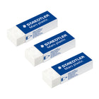 Staedtler Mars - Plastic Premium Gomme - Blanc - 2 + 1 Pack bonus-La gomme idéale pour les enfants, les étudiants, les artistes, les ingénieurs et les architectes