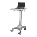 Amer Mounts - Chariot médical sur pied léger avec support de barre pour ordinateur portable-Réglage de la hauteur (à partir du sol) 833 mm à 1 233 mm