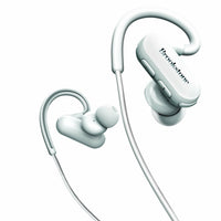 Écouteurs Bluetooth sans fil Brookstone AirFlex Athletic - Blanc-Les crochets d'oreille antidérapants Comfort-Fit sont parfaits pour tous les exercices