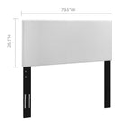 Modway - Taylor Tissu de lin rembourré Tête de lit King et King de Californie, Blanc-King et California King Size