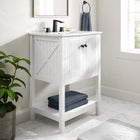 Modway - Steam Armoire de toilette de salle de bain (lavabo non inclus) - Blanc-Portes à fermeture douce