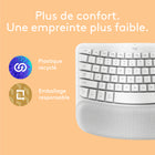 Logitech - Wave Keys for Mac, clavier ergonomique sans fil avec repose-poignets rembourré - Blanc-Clavier sans fil Mac: connectez facilement ce clavier Bluetooth et basculez en toute simplicité entre vos Macbook, iPad ou iPhone en appuyant simplement sur un bouton grâce aux touches Easy-Switch
