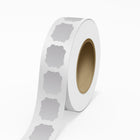 JAM Paper - Rouleaux d'étiquettes standard - cadre vintage - 2 1/2 x 3 - feuille métallique argentée - 125 étiquettes/rouleau-Couleur : feuille brillante argentée durable | Faites ressortir votre courrier avec des étiquettes d'adresse d'expédition colourées.